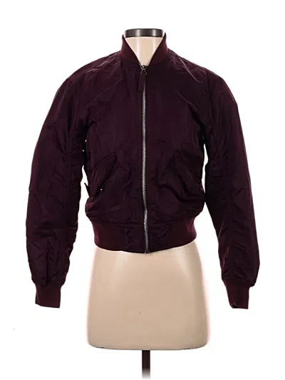 Pre-owned Everlane Jacket In Burgundy