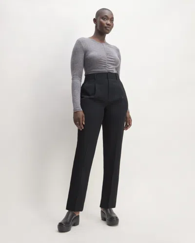 Everlane Japanese Goweave Way-high® Tapered Pant In Black