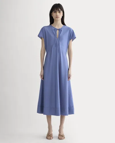 Everlane Keyhole Dress In Blue Dusk