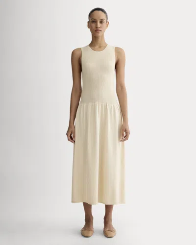 Everlane Knit Crew Dress In Birch In Brown