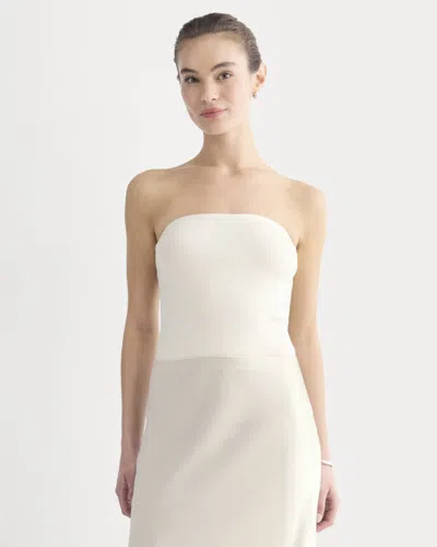 Everlane Knit Tube Top In Birch In White