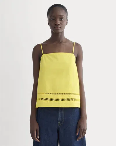 Everlane Lace Trim Tank Top In High Visibility Yellow In Green