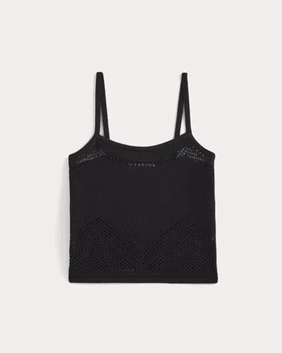 Everlane Lace-knit Cami Top In Black