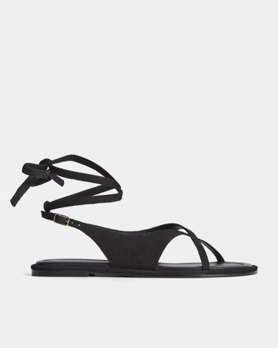 Everlane Leather Crisscross Sandal In Black