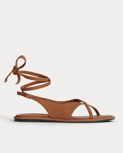Everlane Leather Crisscross Sandal In Cinnamon In Brown