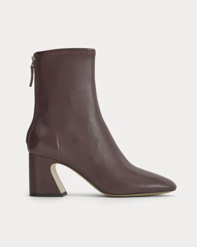 Everlane Leather Curved-heel Boot In Burgundy