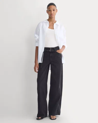 Everlane Lightweight Loose Wide-leg Jean In Black | Long