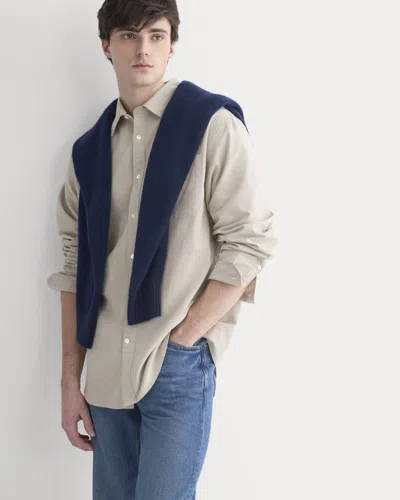 Everlane Lightweight Oversized Oxford Shirt In Chinchilla Chambray In Neutral