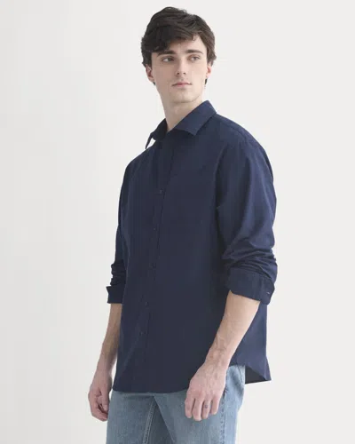 Everlane Lightweight Oversized Oxford Shirt In Navy In Blue