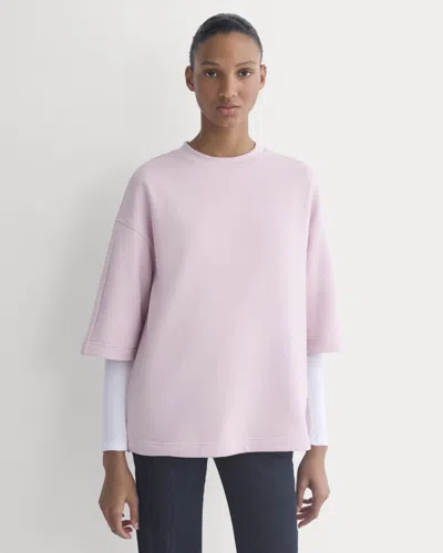 Everlane Lightweight Terry Oversized Tshirt In Burnished Lilac In Pink