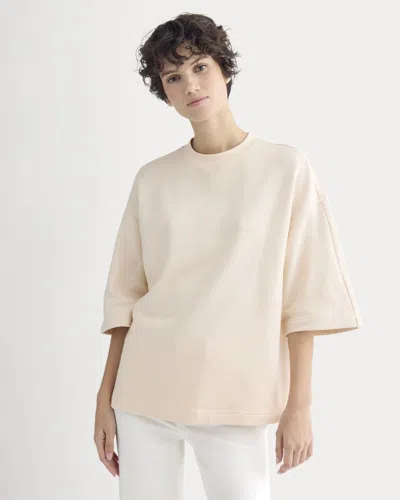 Everlane Lightweight Terry Oversized Tshirt In Parchment In Neutral