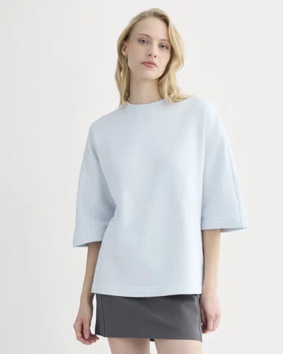 Everlane Lightweight Terry Oversized Tshirt In Skywriting In Blue