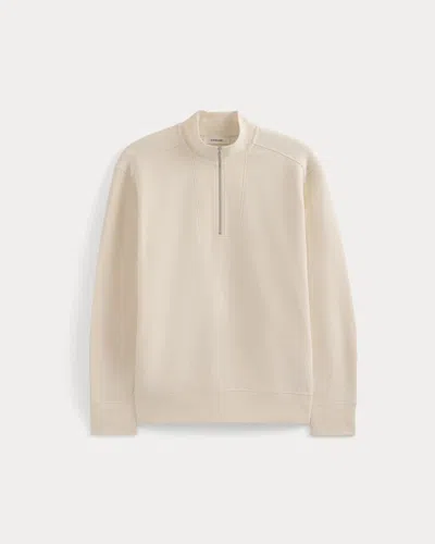 Everlane Lightweight Terry Zip Pullover In Parchment In Neutral
