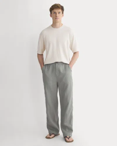 Everlane Linen Easy Pant 2.0 In Agave Green