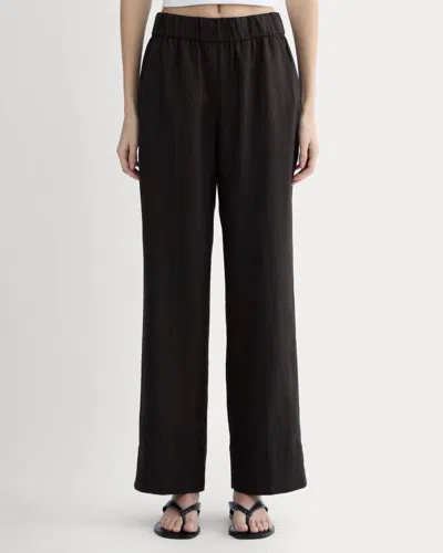 Everlane Linen Easy Pants In Black