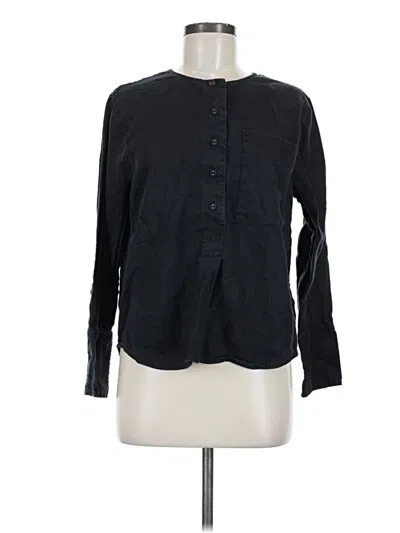 Pre-owned Everlane Long Sleeve Blouse In Black