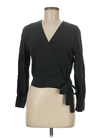 Pre-owned Everlane Long Sleeve Blouse In Black
