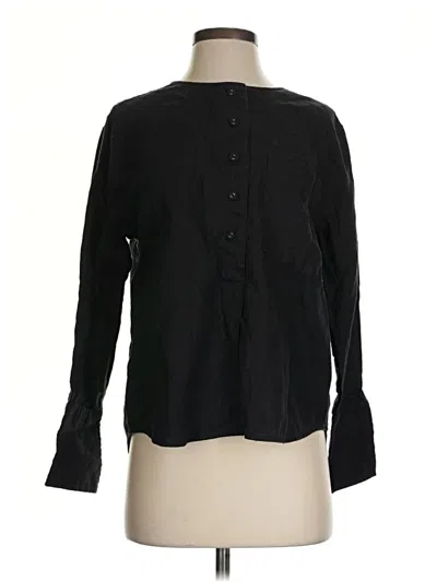 Pre-owned Everlane Long Sleeve Blouse In Black