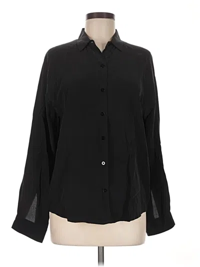 Pre-owned Everlane Long Sleeve Blouse In Black