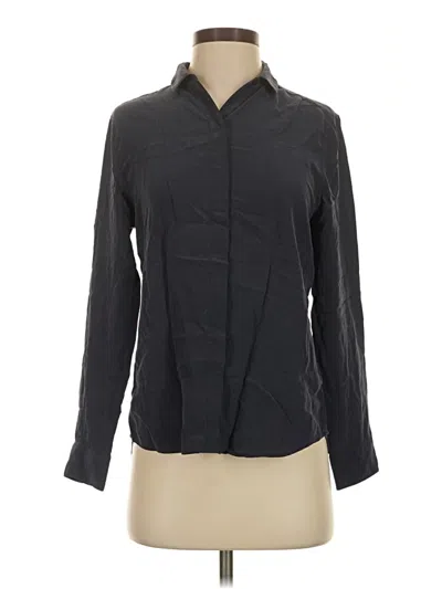 Pre-owned Everlane Long Sleeve Blouse In Black