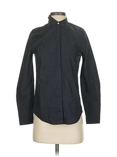 Pre-owned Everlane Long Sleeve Blouse In Blue