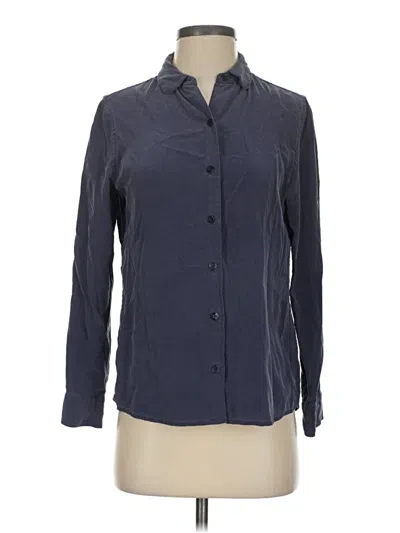 Pre-owned Everlane Long Sleeve Blouse In Blue