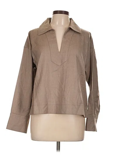 Everlane Long Sleeve Blouse In Brown
