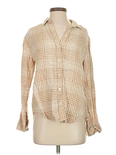 Pre-owned Everlane Long Sleeve Blouse In Brown