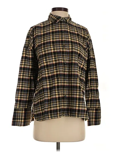 Pre-owned Everlane Long Sleeve Blouse In Brown