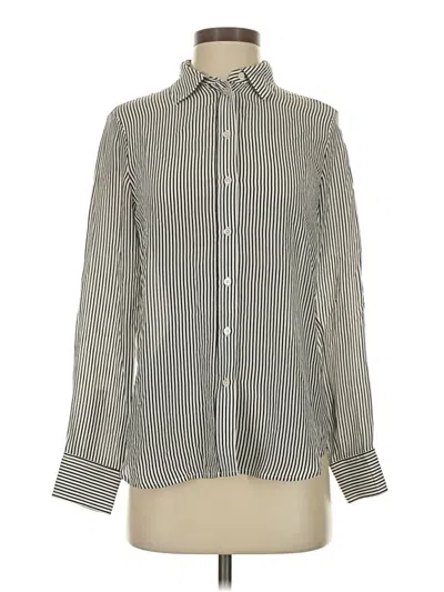 Pre-owned Everlane Long Sleeve Blouse In Gray