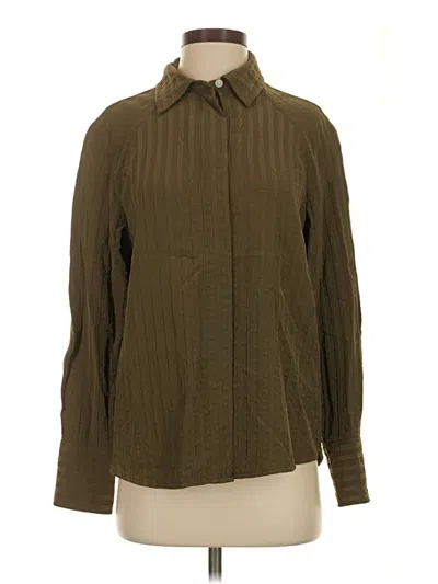 Pre-owned Everlane Long Sleeve Blouse In Green