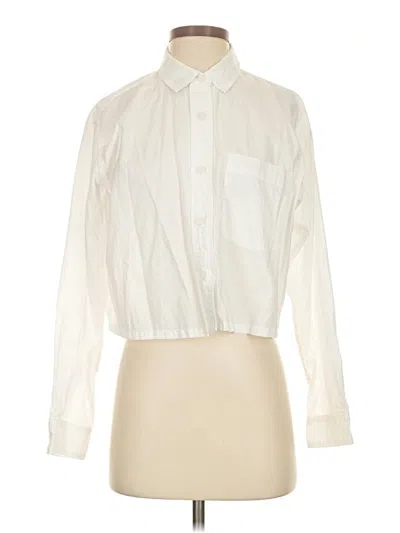 Pre-owned Everlane Long Sleeve Blouse In Ivory