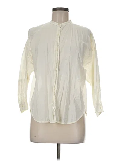 Pre-owned Everlane Long Sleeve Blouse In Ivory