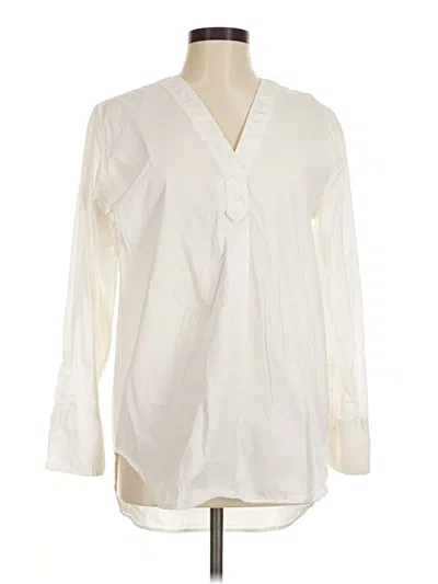 Pre-owned Everlane Long Sleeve Blouse In Ivory