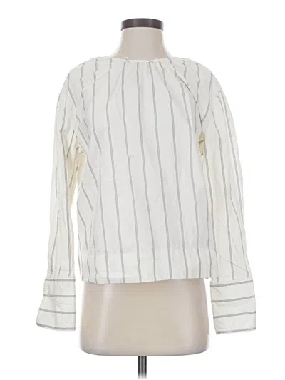 Pre-owned Everlane Long Sleeve Blouse In Ivory
