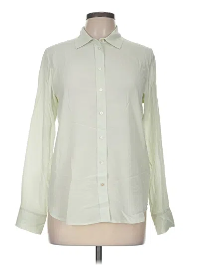 Pre-owned Everlane Long Sleeve Blouse In Ivory