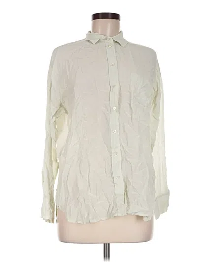 Pre-owned Everlane Long Sleeve Blouse In Ivory