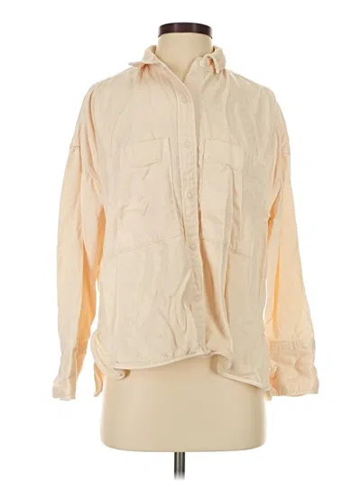 Pre-owned Everlane Long Sleeve Blouse In Ivory