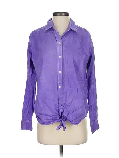 Pre-owned Everlane Long Sleeve Blouse In Purple