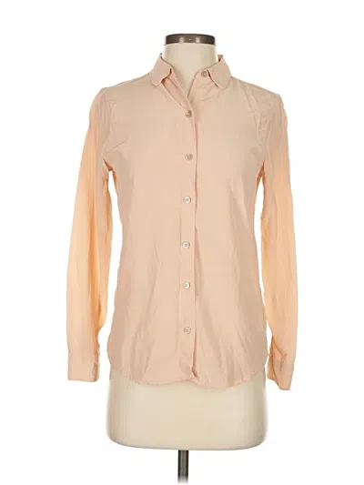 Pre-owned Everlane Long Sleeve Blouse In Tan