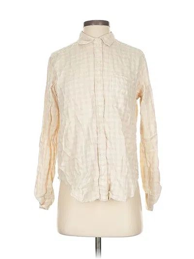 Pre-owned Everlane Long Sleeve Blouse In White