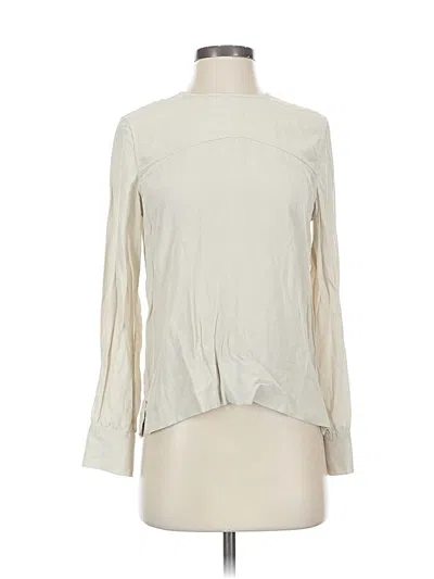 Pre-owned Everlane Long Sleeve Blouse In White