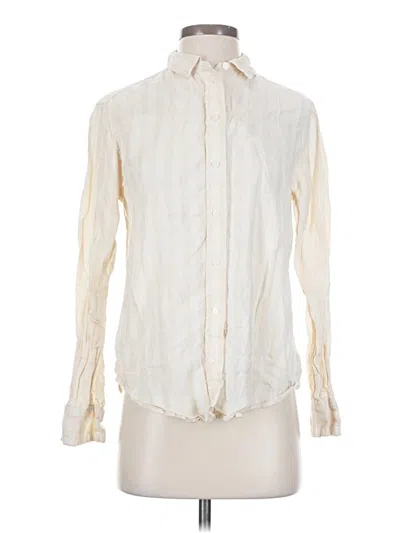 Pre-owned Everlane Long Sleeve Blouse In White