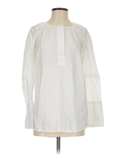 Pre-owned Everlane Long Sleeve Blouse In White