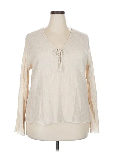 Pre-owned Everlane Long Sleeve Blouse In White