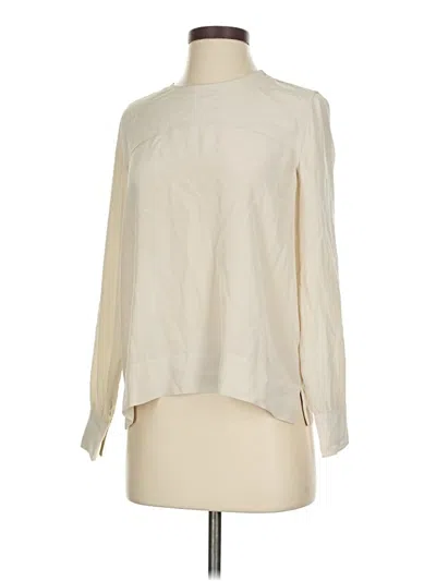 Pre-owned Everlane Long Sleeve Blouse In White