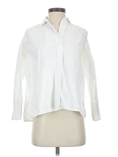 Pre-owned Everlane Long Sleeve Blouse In White