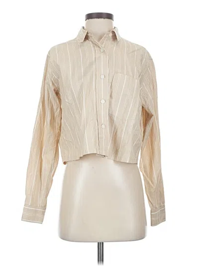Pre-owned Everlane Long Sleeve Blouse In White