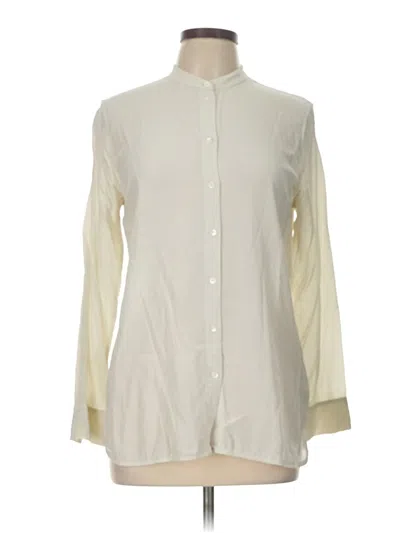 Pre-owned Everlane Long Sleeve Blouse In White