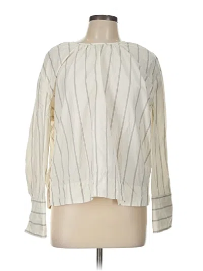 Pre-owned Everlane Long Sleeve Blouse In White